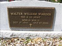 Warder, William Veteran's Plaque